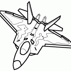 Çizgi Film Uçağı: F-22 Raptor Modeli