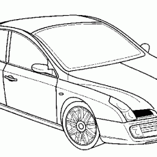 Renault Marka Sedan Araba Çizimi