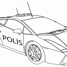 Araç - Polis Arabası - Lamborghini - 1 adet - Eğitim Materyali