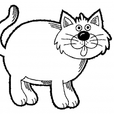 Sarı Kedi Çizim-1 (Kedi, Hayvan, Karikatür, Eğlence)