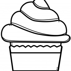Çizim: Bir Cupcake - Cupcake Resmi ve Eğitim Materyali