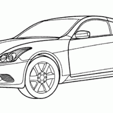 Çizgi Araba İllüstrasyonu - Coupe Stili ile Özgün Tasarım
