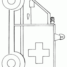 Çizim Şeklinde İlk Yardım Aracı - Ambulans