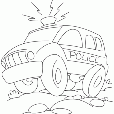 Polis Aracı Boyama Sayfası - Eğitim Materyali