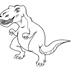 Dinozor Çizimi: Tyrannosaurus Rex, Eğlenceli Eğitim Materyali, Çocuklar için Boyama Aktiviteleri