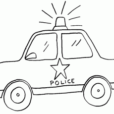 Çizgi Film Tarzında Polis Arabası