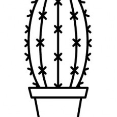 Cactus in Pot - Office Plant Illustration (Sukulent, Tohum)