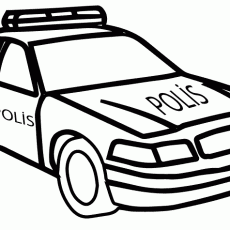 Polis Aracı - Çizim - Eğitim Materyali