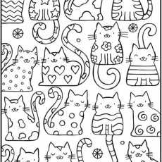 Sevimli Kedi Çizimleri: 16 Farklı Desen ile Renkli Yaratıcılık