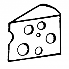Cheese Illustration - Educational Art for Food Recognition