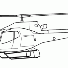 Çizgi Resim Helikopter - Eğitim Materyali
