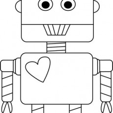 Sevimli Robot Çizim - Eğitici Renklendirme Aktivity