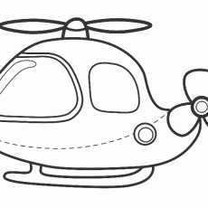 Çizgi Film Tarzı Helikopter Çizimi