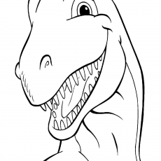 Dinosaurs_Tyrannosaurus_Rex_Head_Illustration_Line_Art