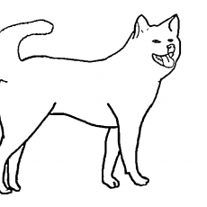 Çizgi Tarzında Yatmış Bir Kedi İllüstrasyonu