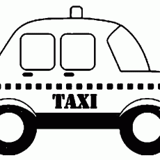 TAXI Araba İllüstrasyonu - Ulaşım Araçları