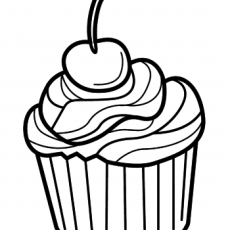 Cupcake with Cherry - Eğlenceli Tatlı Çizim