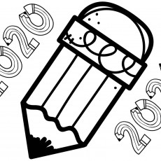 Pencil and Numbers Coloring Activity