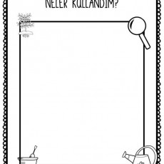 Neler Kullandım? - Eğitim Materyali - Bahçecilik Araçları