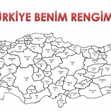 Türkiye Haritası - Türkiye Benim Rengim! Eğitsel Materyali