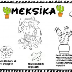 Meksika Kültürünü Keşfet: Frida Kahlo, Sombrero ve Meksika İllüstrasyonları Boyama Aktivitesi