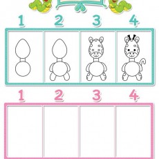 Eğlenceli Hayvan Çizim Aktivitesi - Giraffe Step-by-Step Drawing Guide