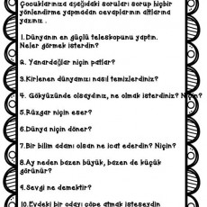 Çocuklar İçin Eğitici Sorular Listesi