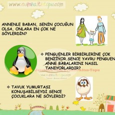Eğitsel Materyal: Hayvanlar ve Aile İlişkileri Üzerine Sorular - 'Penguenler ve Tavuk Yumurtası'
