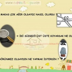 Eğitici Görsel: Eğlenceli Sorular ve Hayal Gücü Geliştirme Faaliyetleri