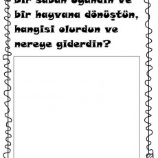 Hayvana Dönüşüm ve Macera Sorusu - Eğitici Yazma Aktivitesi