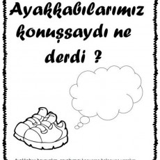Ayakkabılarımızın Konuşması: Eğitici Etkinlik ve Boyama Sayfası