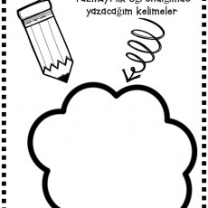 Yazmayı Öğrenme Çalışma Sayfası: İlk Yazacağım Kelimeler