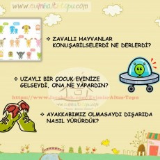 Eğitici Soru Kartları: Hayvanlar, İletişim ve Eşyalar Hakkında Düşünme Aktiviteleri