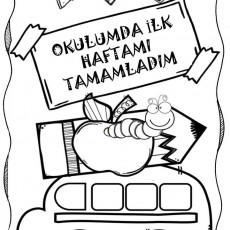 Okul Temalı İlk Haftamı Tamamladım - Eğlenceli Eğitim Materyali