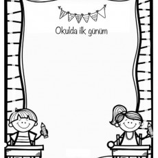 Okulda İlk Gün Temalı Eğitim Materyali - Çocuklar, Sınıf Ortamı, Eğitim