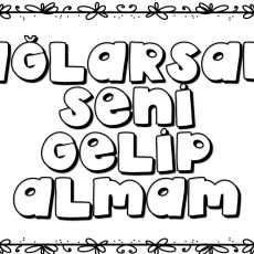 Ağlarsan Seni Gelip Alırım - Eğlenceli Çocuk Tasarım素材