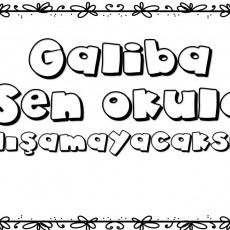 Galiba Sen Okula Geliyorsun - Eğitsel Materyal