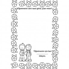 Öğretmenim İçin Benim Çizimim - Eğitici Aktiviteler