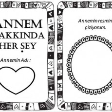 Annem Hakkında Her Şey - Çizim ve Bilgi Kartı