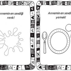 Anneme Ait Sevdiği Yemek ve Renk Temalı Eğitim Materyali