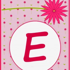E Harfi ve Çiçek Temalı Eğitsel Materyal