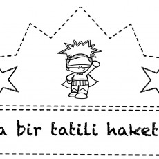 Kısa Bir Tatili Haketlik - Çocuklar İçin Eğitici Aktivite Görseli