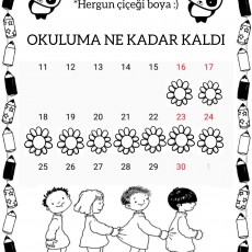 Okul Süresi Takibi: 11-30 Günleri Arası Çiçek Boyama Etkinliği