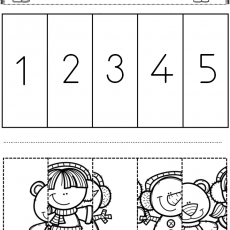 Boya Kes Yapıştır Yap Bozu Tamamla - Sayılar 1, 2, 3, 4, 5 ve Karakterler