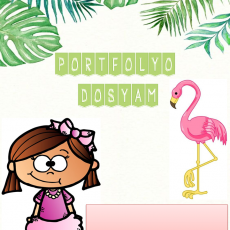 Eğlenceli Portfolyo Dosyası - Flamingo ve Karakterli Tasarım