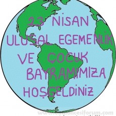 23 Nisan Ulusal Egemenlik ve Çocuk Bayramı Kutlama Posteri