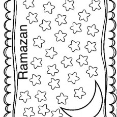 Ramazan Temalı Yıldızlar ve Ay Çizim Alıştırması