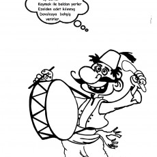 Söyleyiş ve Davulcu Temalı Eğlenceli Çizim
