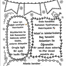 Ramazan Etkinlikleri: İftar ve Sahur Hazırlıkları, Dua Öğrenimi ve Mevsim Meyveleri ile Aile Etkinlikleri