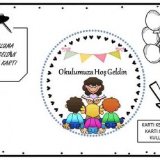 Okulumuz Hoş Geldin Eğitsel Materyali - Eğlenceli Balonlar ve Çocuklar
